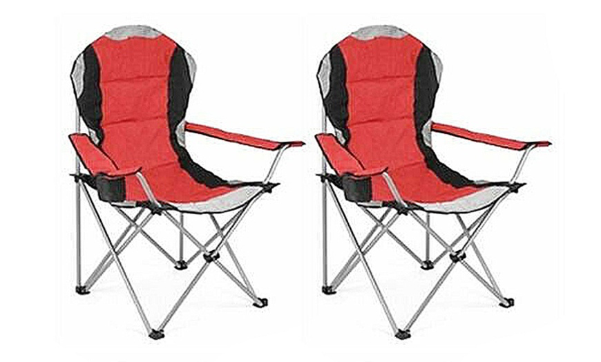 Image 17: Folding Camping Chairs Padded with Cup Holder