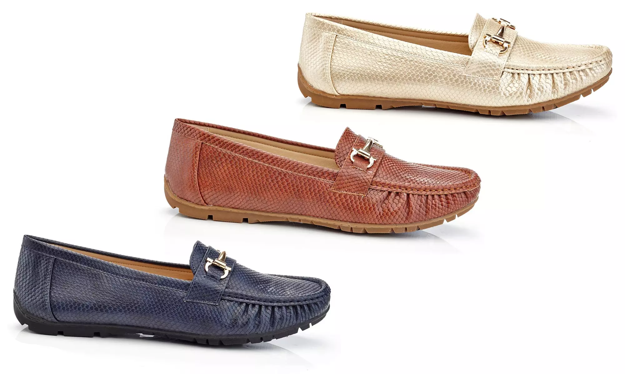 Henry Ferrera Women's Slip-On Loafers with Horsebit Buckle - Primary Image