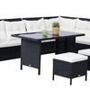 Image 5: Outsunny 8 Seater Rattan Effect Garden Dining Set with Table