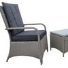 Image 2: Three-Piece Outdoor Rattan-Effect Bistro Set