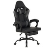 Image 7: Silla gaming ergonómica negra con función de masaje