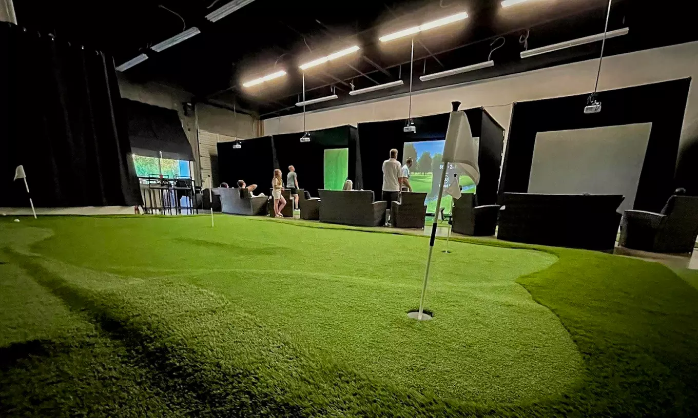 1 or 2 Hour Indoor Golf with Advanced Simulators for Up To 4P Players 