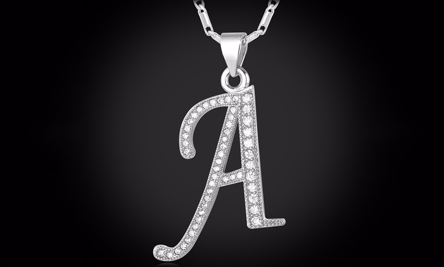 Image 2: Alphabet Pendant with Chain