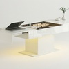 Image 2: HOMCOM Extendable Coffee Table with LED Lighting