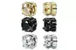 US 1-2 Pc Stainless Steel Magnetic Stud Earrings Men Women Non-piercing Clip on - Second Medium