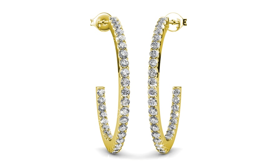 Image 3: 1x, 2x oder 3x Damen-Ohrringe mit österreichischen Kristallen