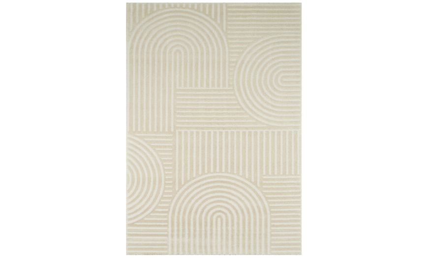 Image 19: Tapis à relief clair avec un design Art Déco