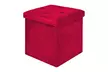 Puff cuadrado con tapizado de terciopelo con espacio para guardar cosas en su interior - Second Medium