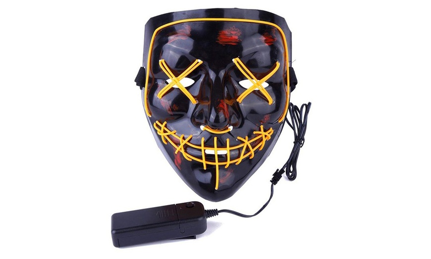 Image 31: Halloween LED Purge Mask Light Up Funny Masks