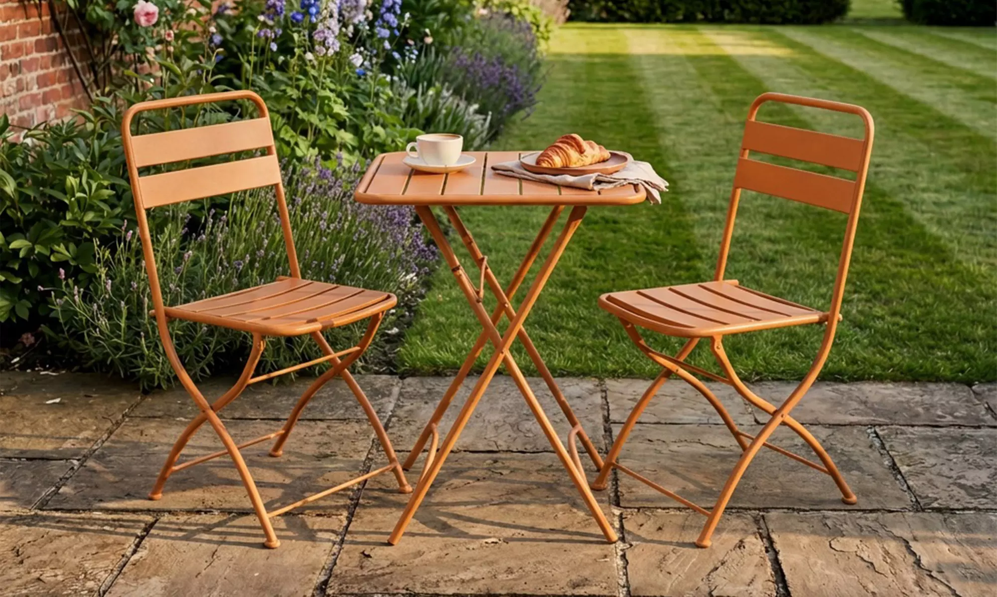 Colourways Folding Patio and Balcony Bistro Set in choice of colour