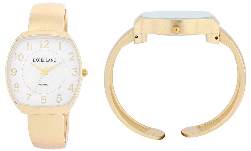Image 8: Reloj de pulsera analógico con piedras brillantes de Excellance