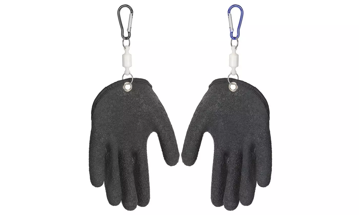 Magnetic Protect Hand Puncture Catching Fishing Glove Anti-Slip Fishing Gloves