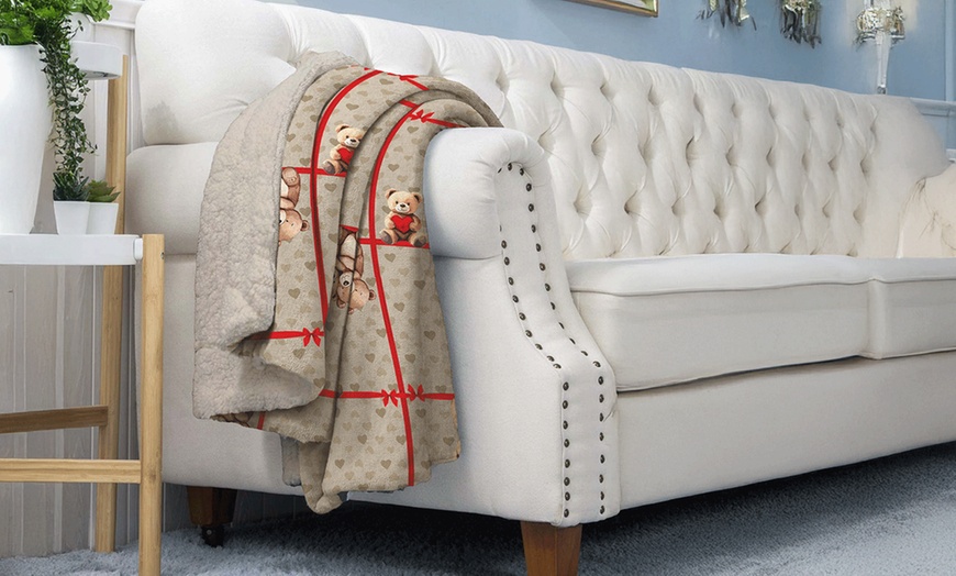 Image 8: Manta Sherpa suave y cálida