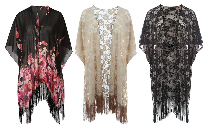 Image 1: Women's Chiffon or Lace Kimono