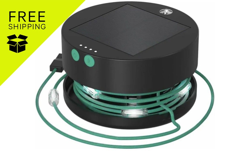 Image 1: Rechargeable Solar Camping String Lights