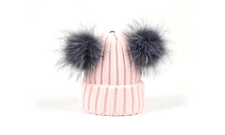 Image 5: Double Pom Pom Winter Hat 