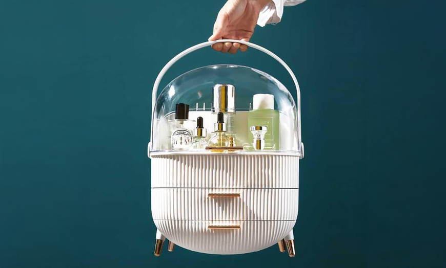 Image 4: Living And Home Limited Makeup Organiser with Flip-Top and 2 Drawers 