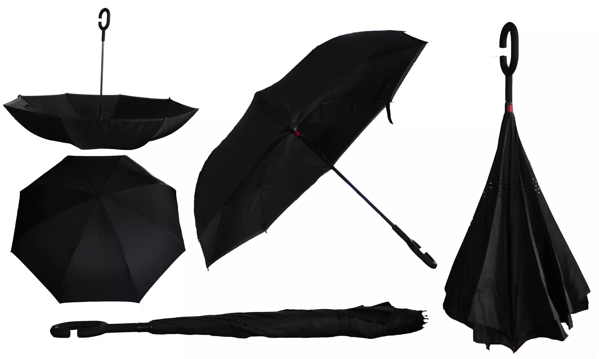 Zummy C-Handle Double-Layer Windproof Reverse Folding Smart Umbrella