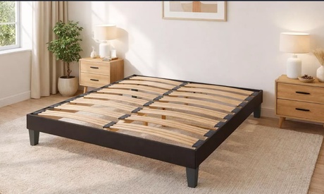 Nupsia Sommier en bois Kit15 Gris anthracite 200x200 cm, Gray