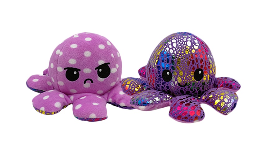 Image 5: Reversible Plush Octopus Toy