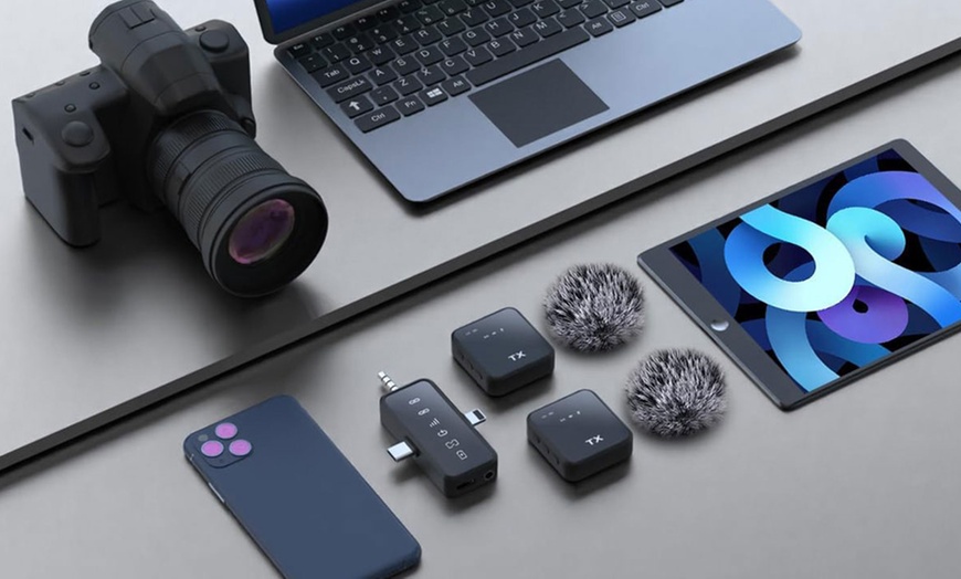 Image 9: 3-in-1 Wireless Lavalier Microphone