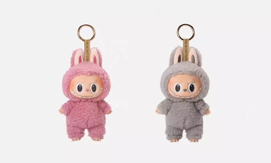 Image 8: Labubu Inspired Plush Monster Doll Keychain Bag Charm