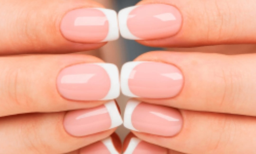 Image 1: Nail Extensions: Acrylic/Hard Gel Full Set with Normal/Gelish Polish