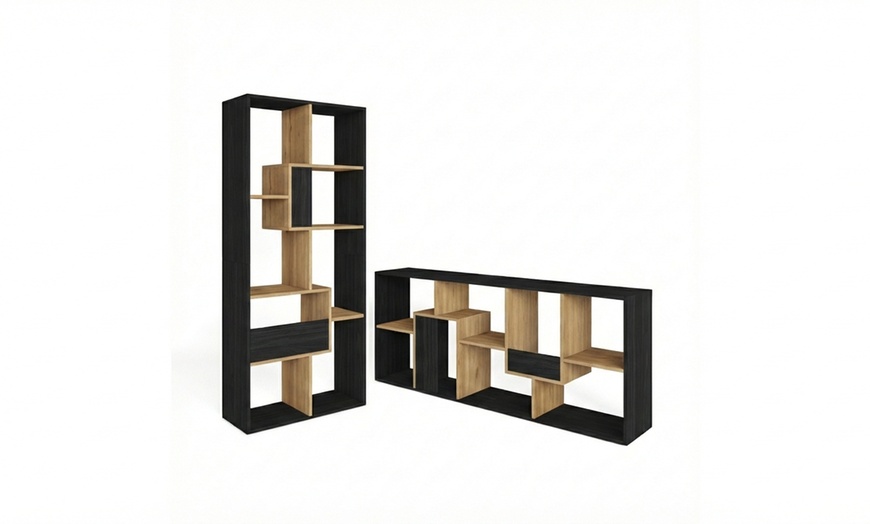 Image 9: Multi-Position Designer Bookcase