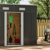 Image 8: Outdoor Garden Compact Metal Storage Shed