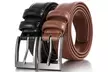Mio Marino Men's Two-Pack Prong Buckle Classy Genuine Leather Dress Belt - Second Medium