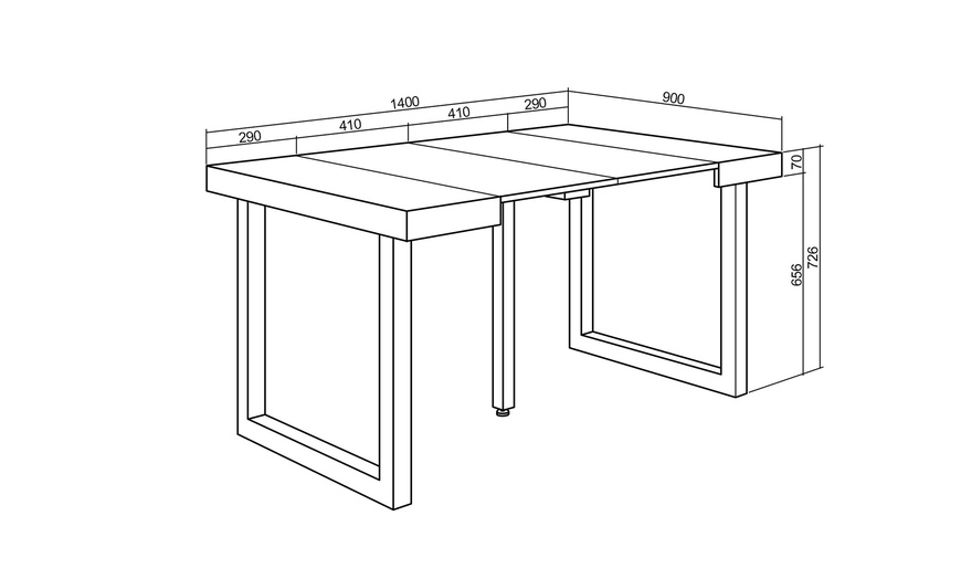 Image 40:  Mesa consola extensible, 140 cm