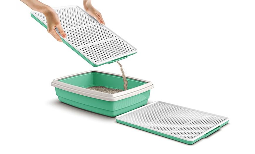 Image 14: Tapis rigide antidérapant de litière pour chat