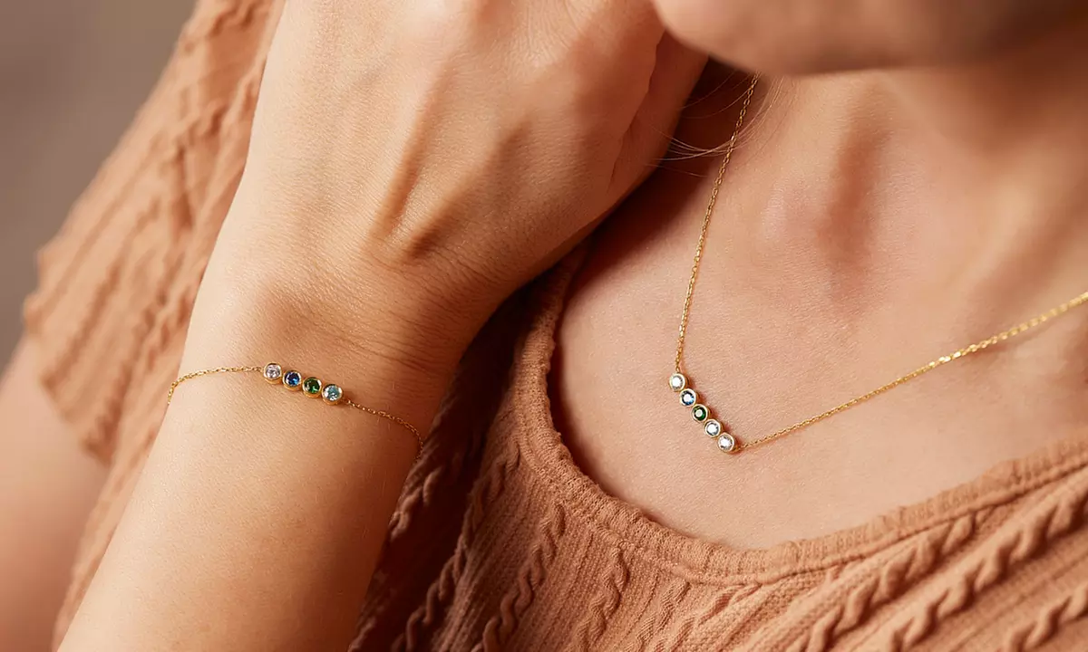 Drop Shape Birthstone Necklace Or Personalized Birthstone Necklace
