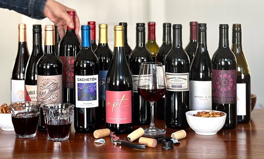 Image 1:  Up to 84% Off 6, 12, 15, or 18 Bottles of Red Wine