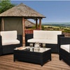 Image 2: Tuscany Four-Seater Rattan-Effect Garden Furniture Set