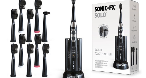Sonic FX Solo & Duo Toothbrush with 10 Brush Heads/ 1 Interdental Head