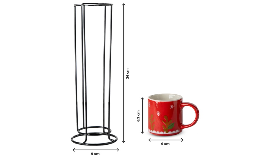 Image 8: Set di 4 tazzine da caffè in stile natalizio