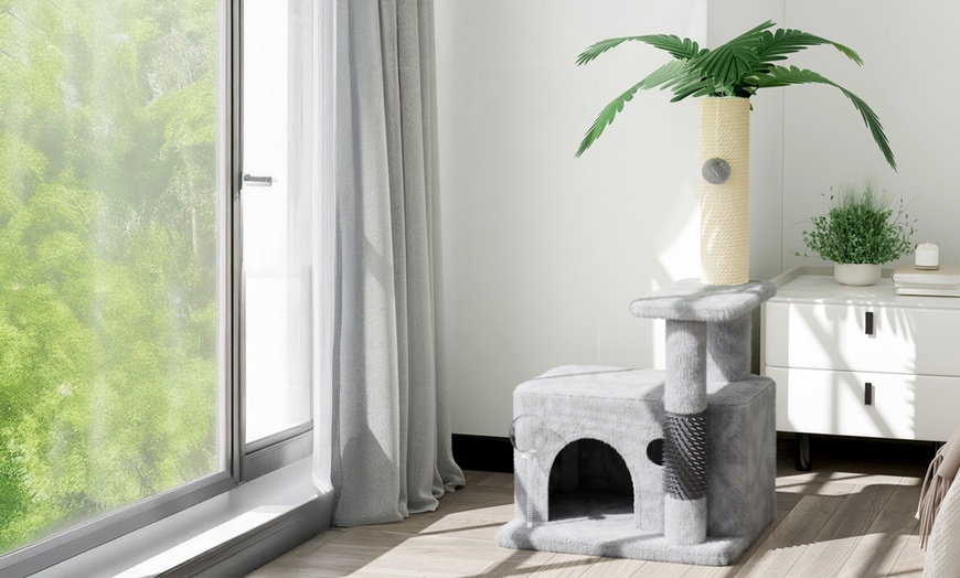 Image 8: 90cm Cat Tree with a 3-Layer Cat Climbing Frame 