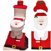 Image 16: 4 Pcs Christmas Toilet Bathroom Decoration Set in 4 Styles 