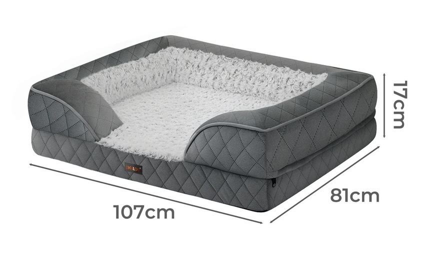 Image 8: Pawz Skylos Orthopaedic Dog Bed with Bolster Support