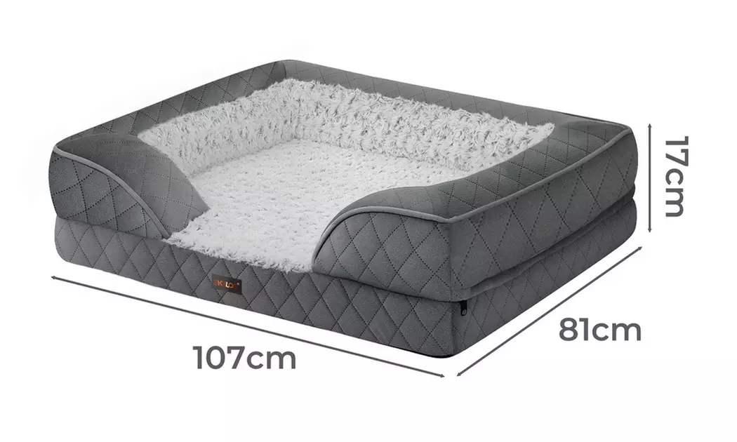 Pawz Skylos Orthopaedic Dog Bed with Bolster Support