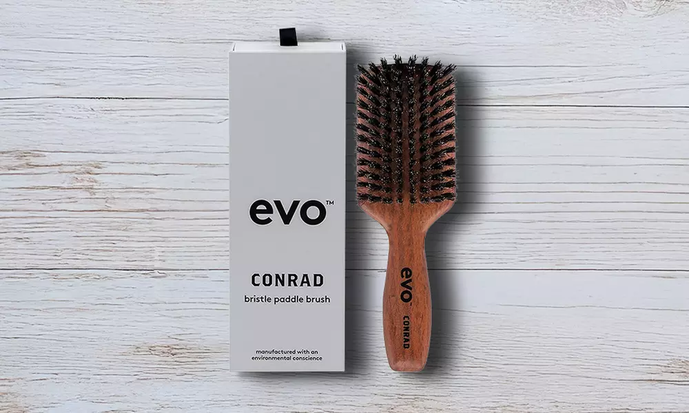 Evo Conrad Natural Bristle Dressing Brush for Polishing & Smoothing Hair