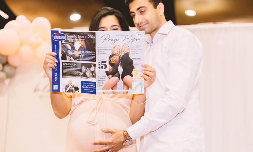 Image 1: Bump Pics Baby Games and BOGO Entry at Family Expo for One or Two 