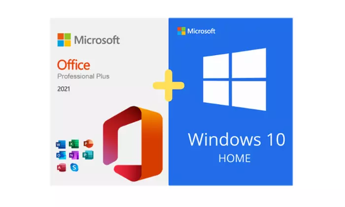 Microsoft Office 2021 Pro Plus and Microsoft Windows 10 with Mediaman Ie, Up to 95% Off - Primary Image