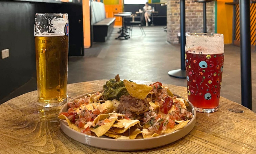 Image 2: Any Starter, Any Main & a Loco Hombre House Beer for 1, 2, or 4 People