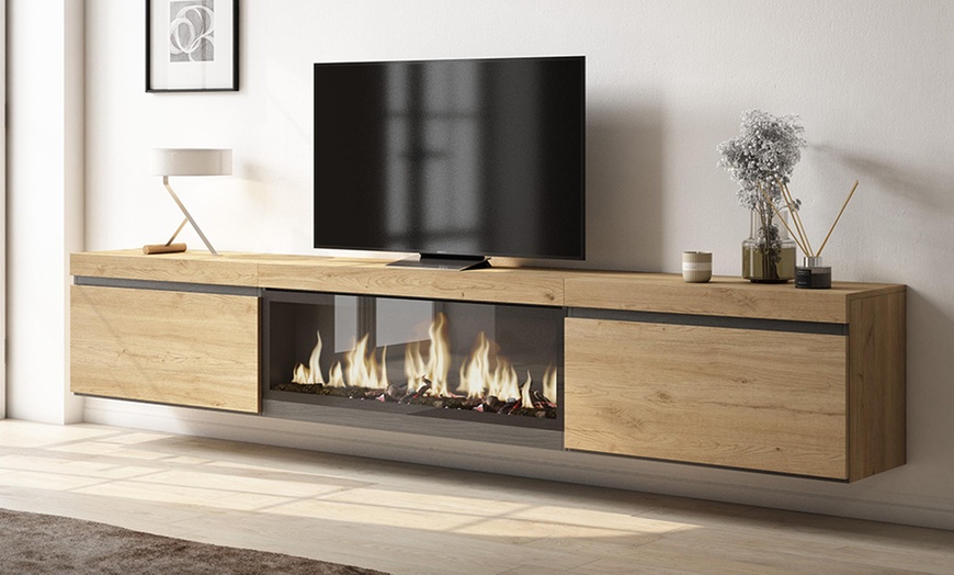 Image 22: Meuble TV suspendu avec grande capacité de rangement  