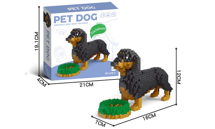 Image 4: LEGO Inspired Mini Dog Breed Building Block Set - Corgi, Doberman, Dachshund