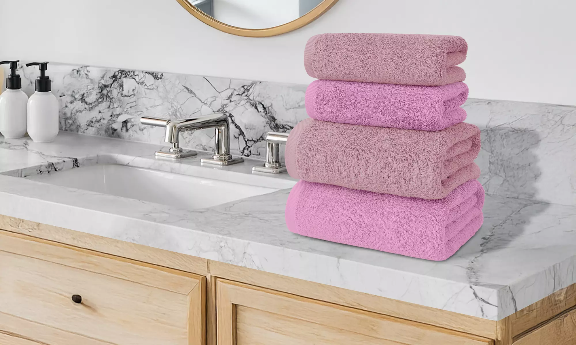 Set de 4 serviettes de bain