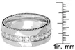 1.12 Cttw Men's Stainless Steel Chain Link Inlay Ring With Cubic Zirconia - Second Medium