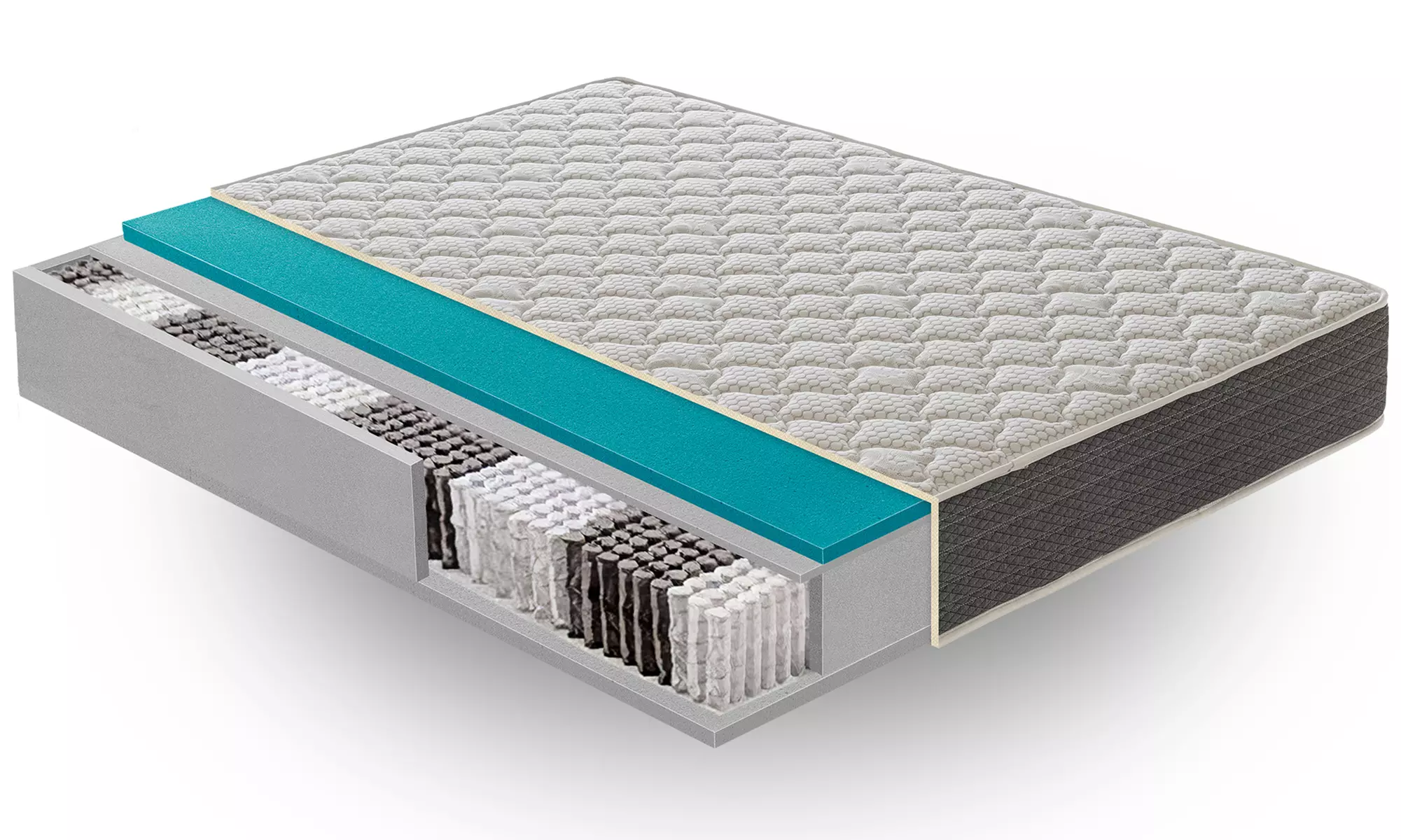 Materasso in memory foam alto 30 cm con molle indipendenti